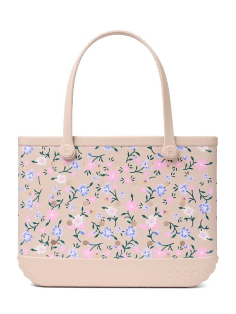 NWT BOGG BAG Floral-Print Tote in Blush Pink and Lavender Large